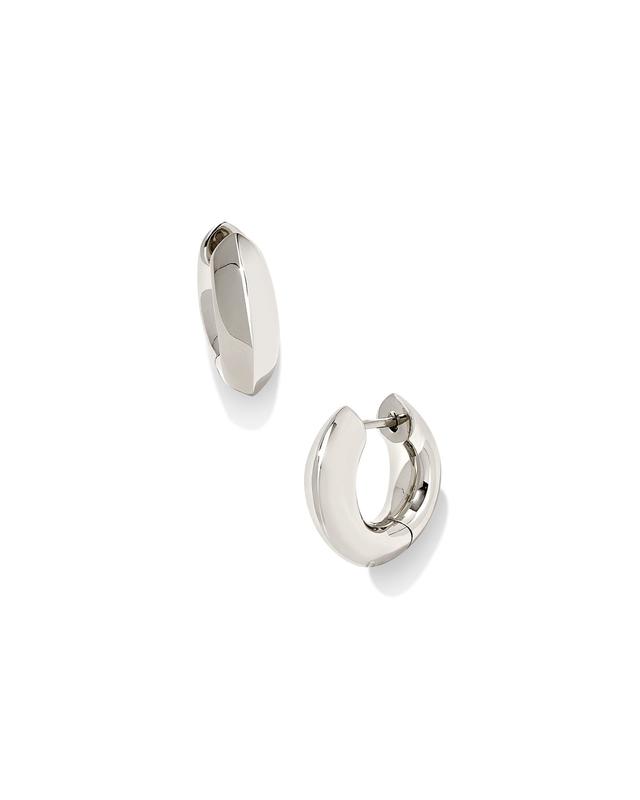 Kendra Scott Mikki Huggie Earrings in Silver | Metal