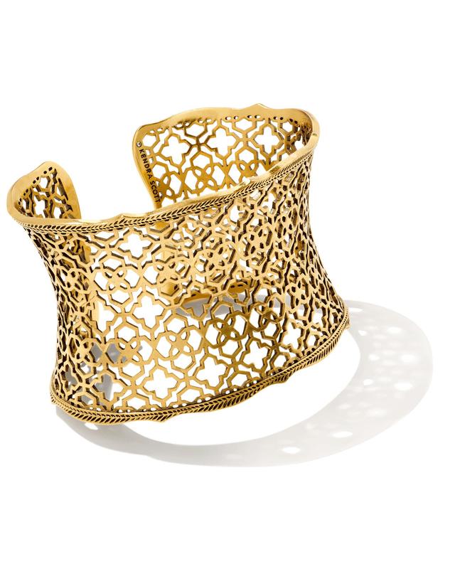 Kendra Scott Candice Statement Cuff Bracelet in Vintage Gold | Metal
