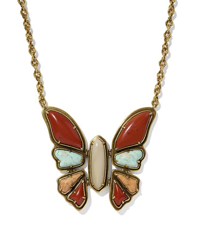 Kendra Scott Ember Butterfly Statement Necklace | Mix/Metal