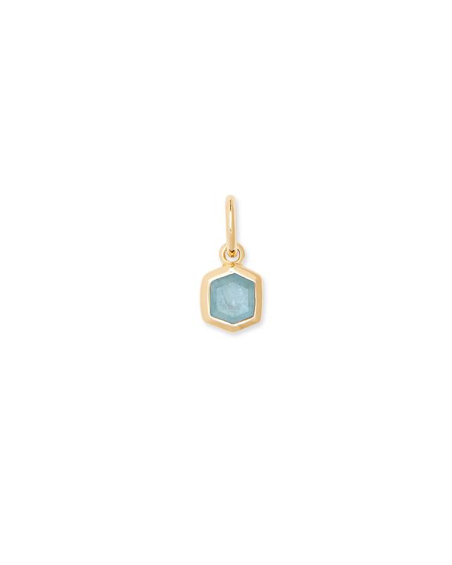 Kendra Scott Davie 18k Gold Vermeil Charm in | Aquamarine
