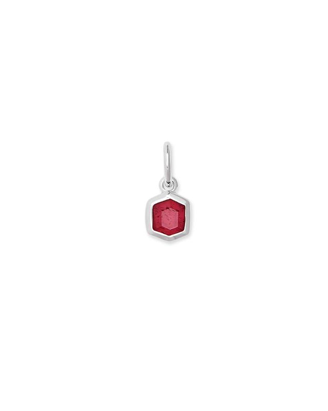 Kendra Scott Davie Sterling Silver Charm in | Garnet