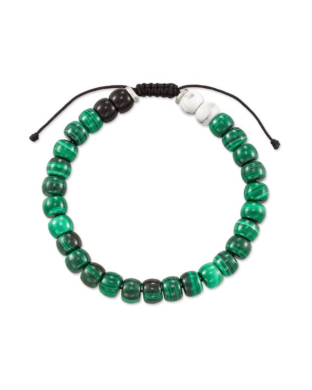Kendra Scott Cade Oxidized Sterling Silver Beaded Bracelet in Verde Mix | Mixed Stones