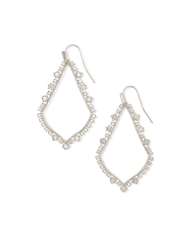 Kendra Scott Sophee Crystal Drop Earrings in Silver | Metal