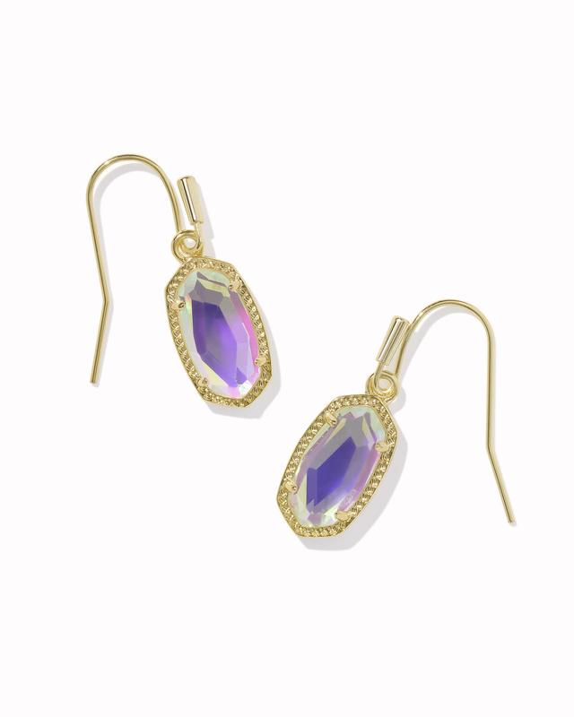 Kendra Scott Lee Gold Drop Earrings in | Dichroic Glass