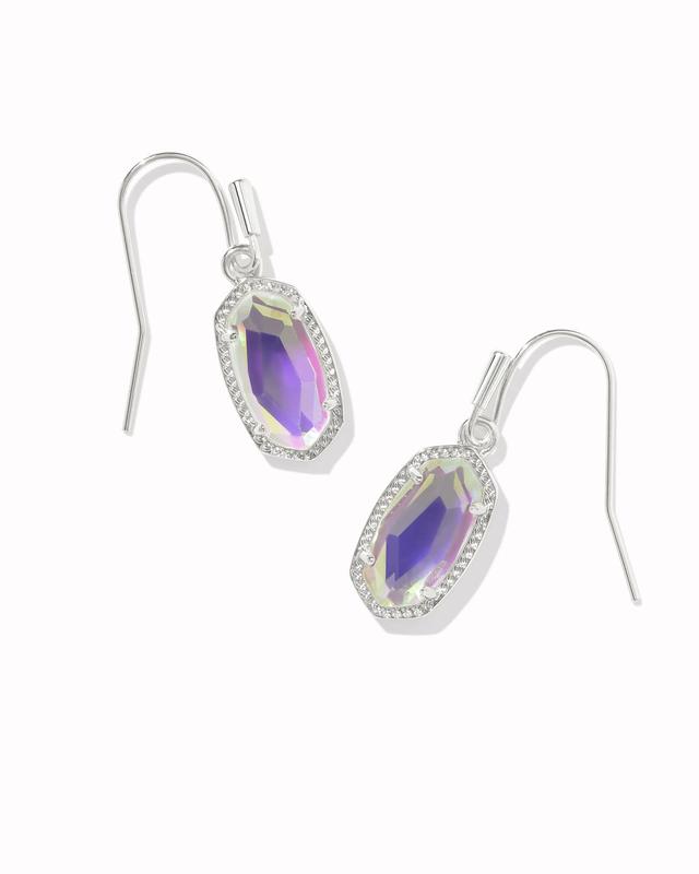 Kendra Scott Lee Silver Drop Earrings in | Dichroic Glass