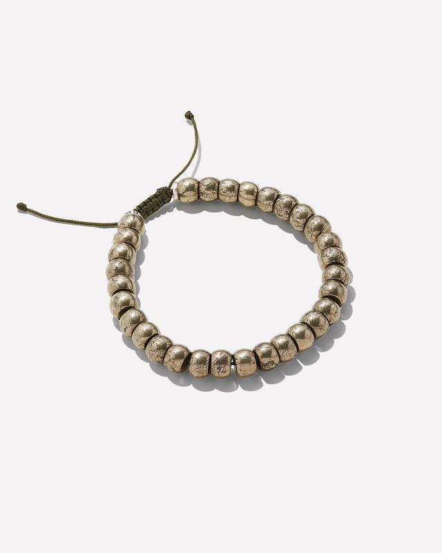 Kendra Scott Cade Oxidized Sterling Silver Beaded Bracelet in | Pyrite