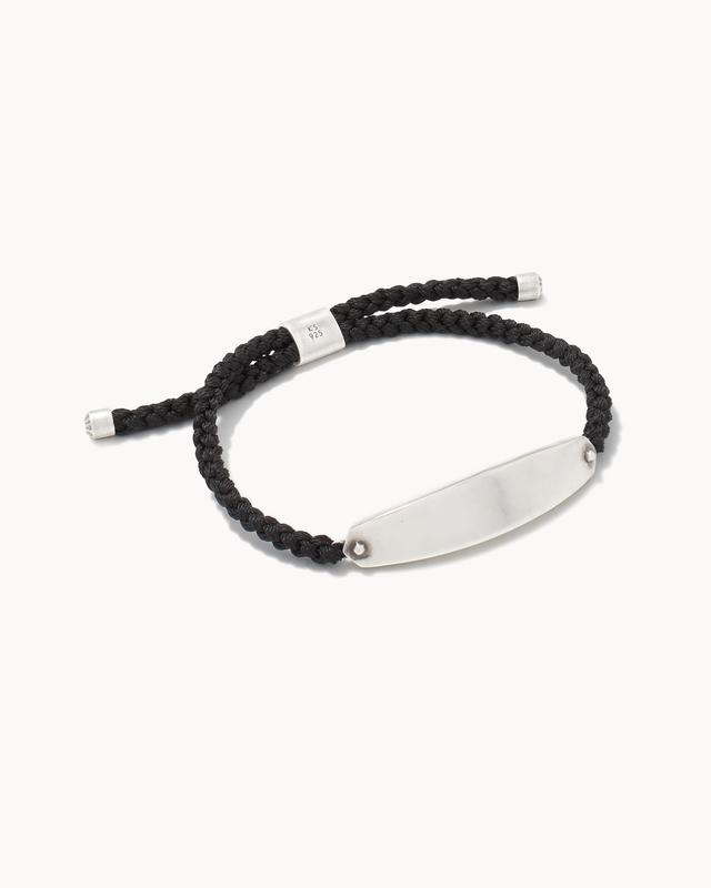 Kendra Scott Robert Oxidized Sterling Silver Corded Bracelet in Black | Nylon
