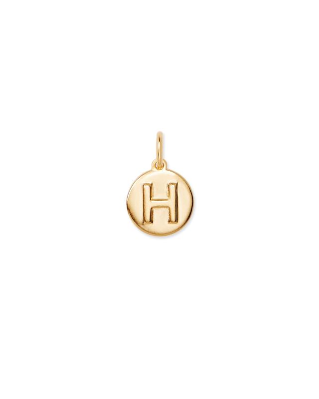Kendra Scott Letter H Coin Charm in 18k Gold Vermeil | Metal
