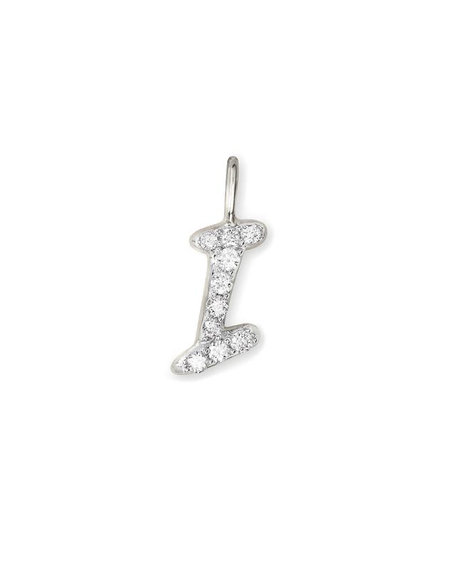Kendra Scott 14k White Gold Letter I Charm in White Diamond | Diamonds