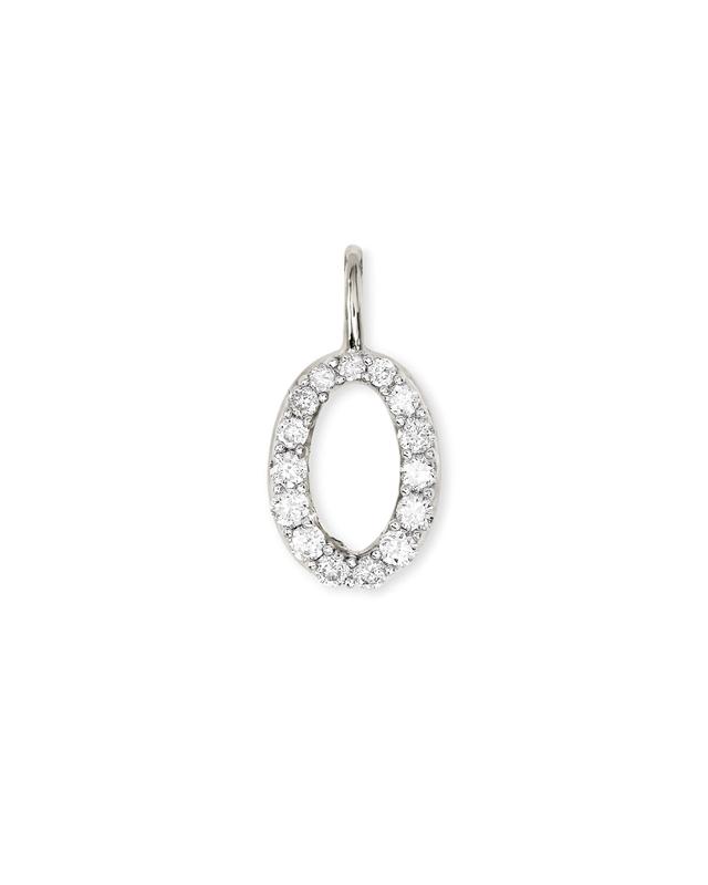 Kendra Scott 14k White Gold Letter O Charm in White Diamond | Diamonds
