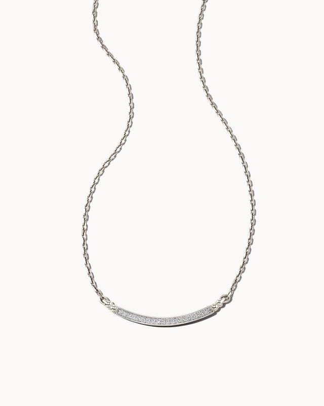 Kendra Scott 0.15 ct Ott 14k White Gold Pendant Necklace in White Diamond | Diamonds