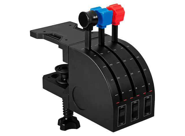 Logitech G Flight Sim Throttle Quadrant for Multi-Engine Aircraft - CA in Black