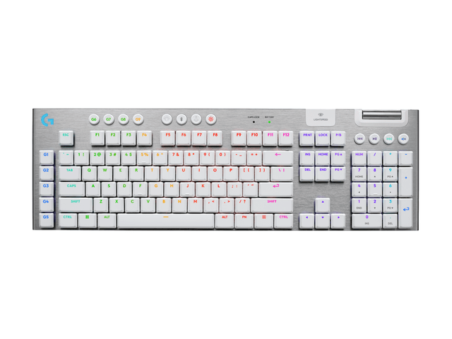 Logitech G915 X LIGHTSPEED Low-Profile Wireless Gaming Keyboard, Tactile in White