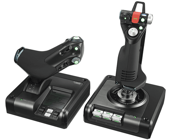 Logitech G X52 Professional Space & Flight Simulator HOTAS Joystick in Black