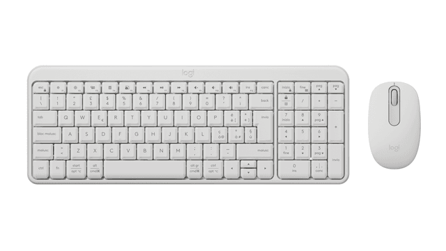 Logitech MK250 Bluetooth® Compact Keyboard Mouse Combo in Off-white