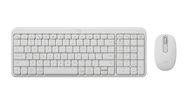 Logitech MK250 Bluetooth® Compact Keyboard Mouse Combo in Off-White