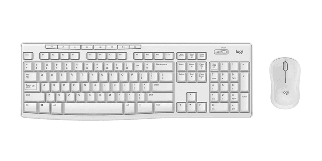 Logitech Ensemble fiable clavier et souris sans fil MK270 en Blanc Cassé
