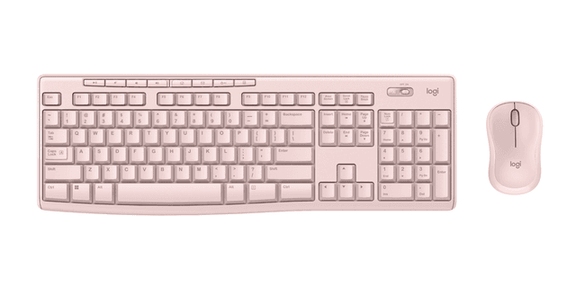 Logitech Mk270 Reliable Wireless Keyboard And Mouse Combo in Rose