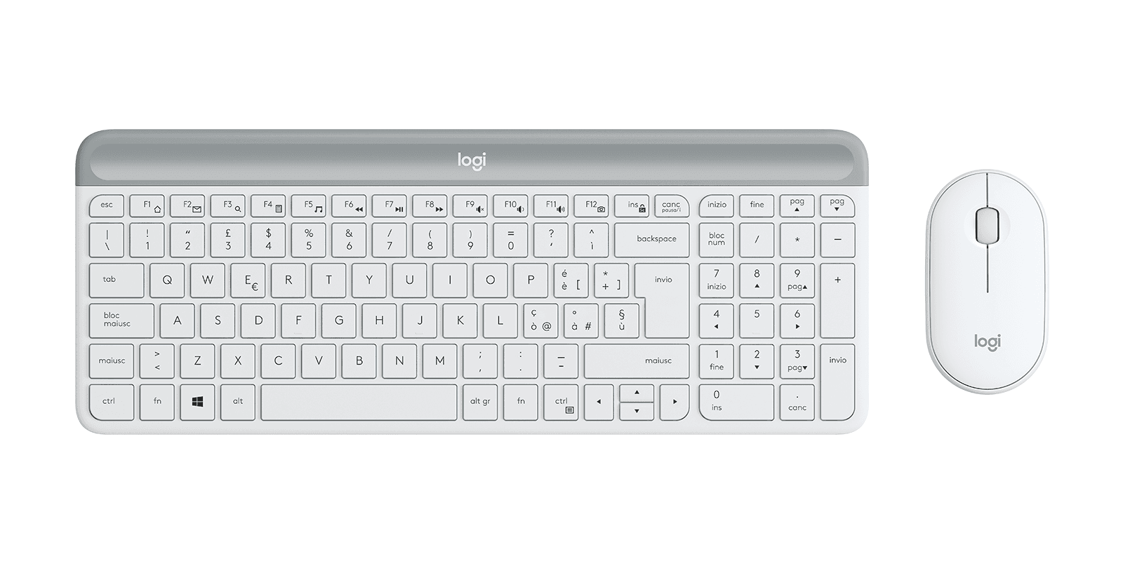 Logitech MK470 Slim Wireless Keyboard and Mouse Combo in Off-white
