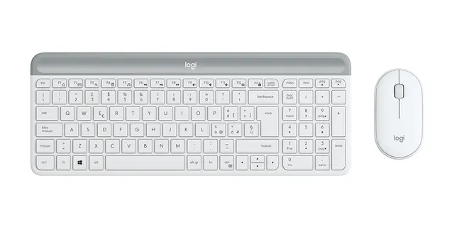 Logitech MK470 Slim Wireless Keyboard and Mouse Combo in Off-white