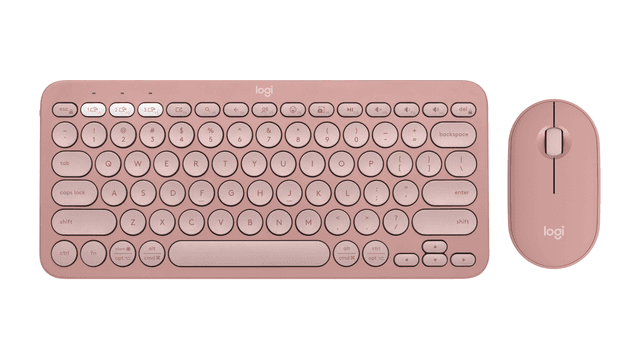 Logitech Pebble 2 Combo - Wireless Keyboard Mouse | in Tonal Rose
