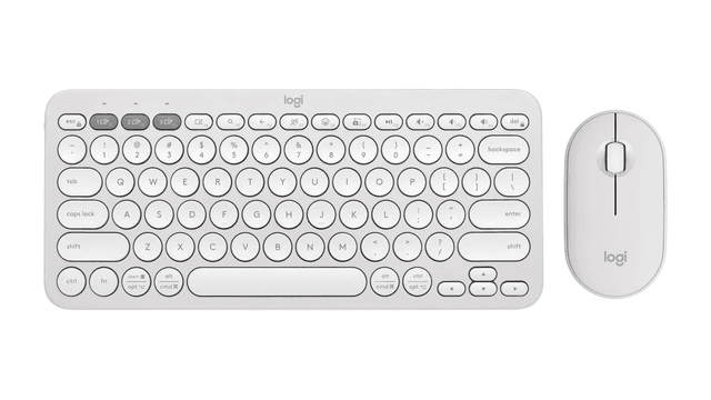 Logitech Ensemble Pebble 2 - Clavier et souris sans fil en Tons De Blanc
