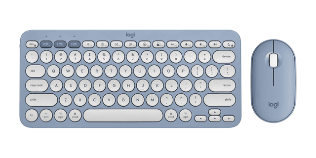 Logitech Ensemble Pebble 2 pour Mac - Clavier et souris sans fil en Tons De Bleu