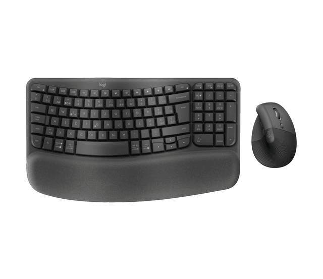 Logitech Wave Keys & Lift Vertical Mouse Combo in Graphite
