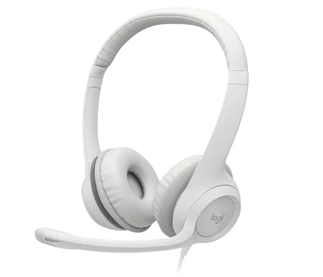 Logitech H390 Usb Headset With Noise-Canceling Mic in Off-white