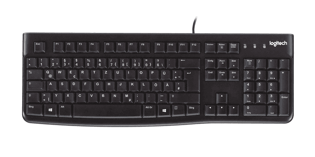 Tastiera USB standard per computer Logitech K120, Inglese Internazionale (QWERTY)