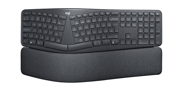 Tastiera wireless split Logitech ERGO K860 in Grafite, Inglese Internazionale (QWERTY)