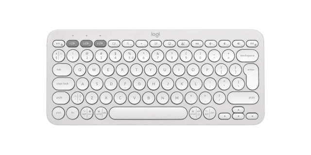 Logitech Pebble Keys 2 K380s Bluetooth Keyboard in Tonal White