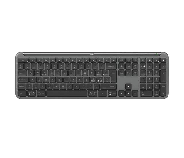 Logitech Köp det tunna trådlösa tangentbordet Signature K950 in Graphite, Italienska (QWERTY)