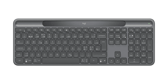 Logitech Signature Slim Solar+ K980 for Business in Grafite, Danese/Norvegese/Svedese/Finlandese (QWERTY)