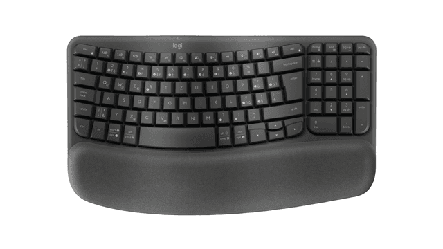 Logitech Tastiera wireless ergonomica Wave Keys in grafite, Ceco/Slovacco (QWERTZ)