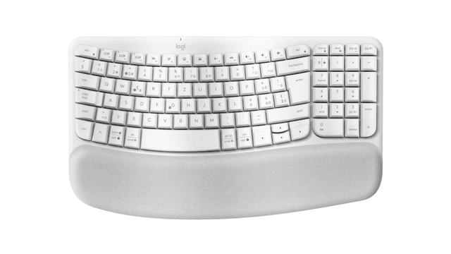 Logitech Tastiera wireless ergonomica Wave Keys in Off-White, Svizzero (QWERTZ)