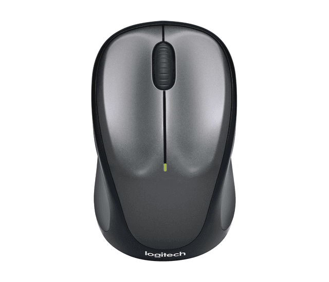 Mouse wireless Logitech M235 con design compatto e sagomato in Grigio