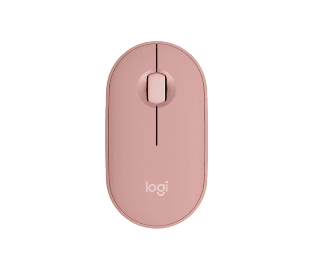 Logitech Pebble Mouse 2 M350s - Bluetooth, Slim, Portable in Tonal Rose