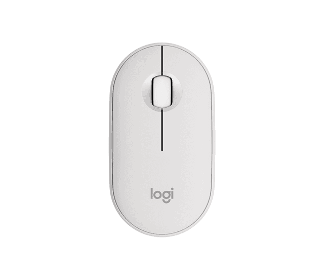 Logitech Pebble Mouse 2 M350s - Bluetooth, Slim, Portable in Tonal White