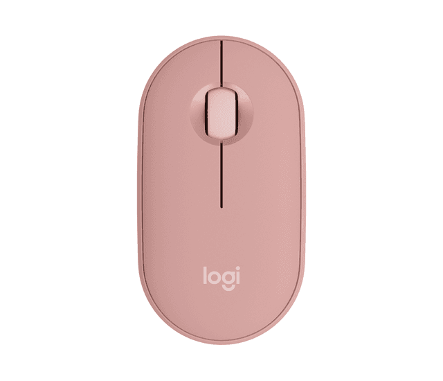 Logitech Pebble Mouse 2 M350s – Bluetooth, Slim, bärbar in Rosa nyanser