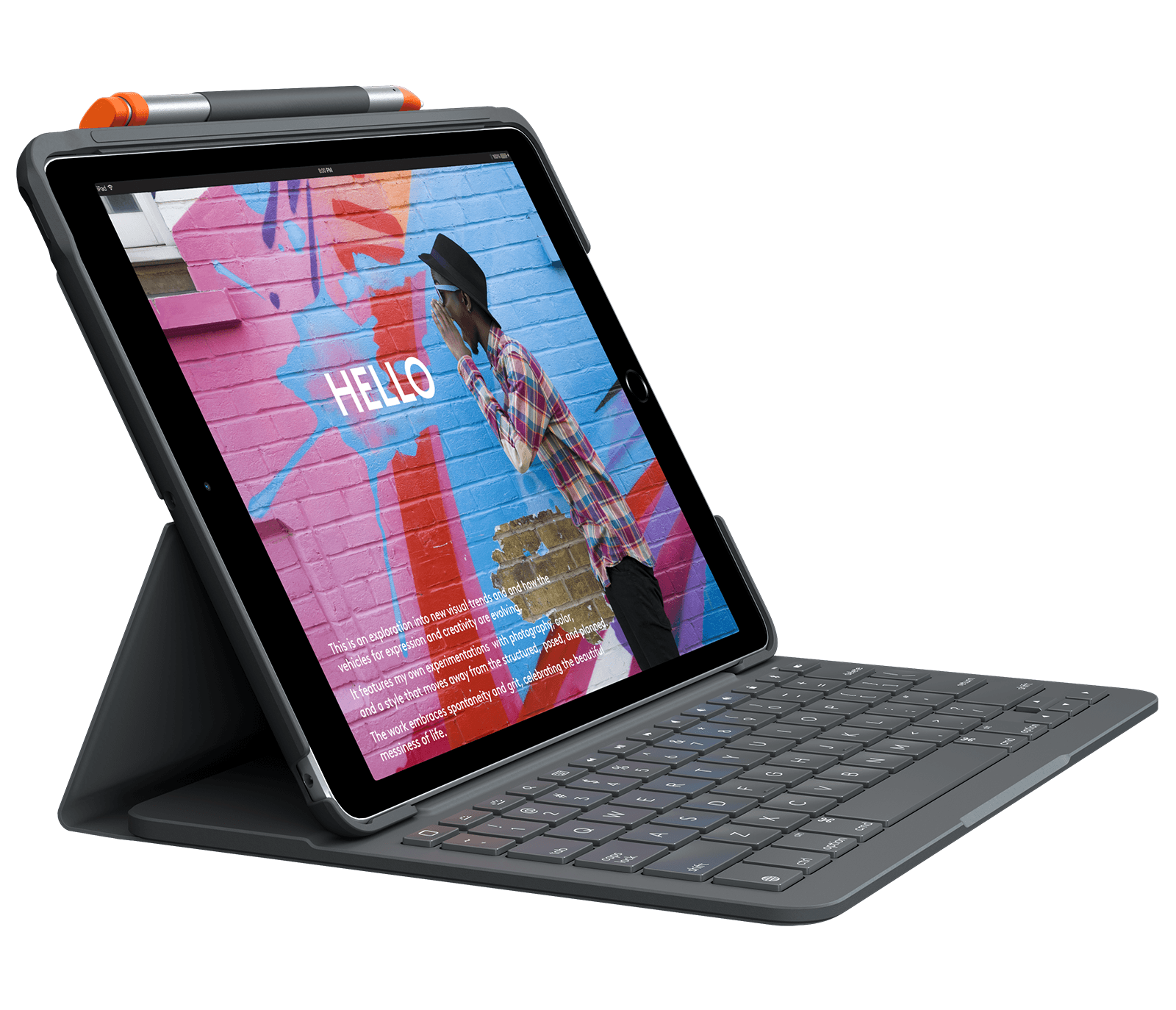 Logitech Slim Folio Ipad Keyboard Case For Ipad And Ipad Air in Graphite