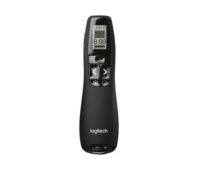 Logitech R800 Pro Presentation Remote With Lcd Display in Black