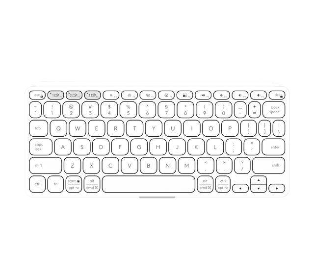 Logitech Refurbished Keys-To-Go 2 Tablet Keyboard in Pale Grey