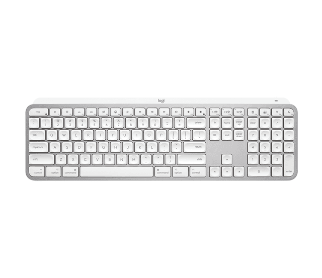 Logitech Refurbished MX Keys S for Mac Wireless Keyboard in Pale Grey