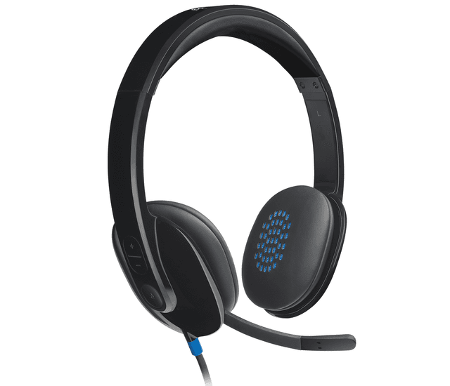 Logitech Casque USB H540 pour ordinateur avec microphone anti-parasite en Noir