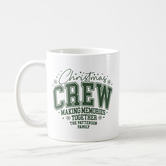 Christmas Crew Personalized Family Name Coffee Mug