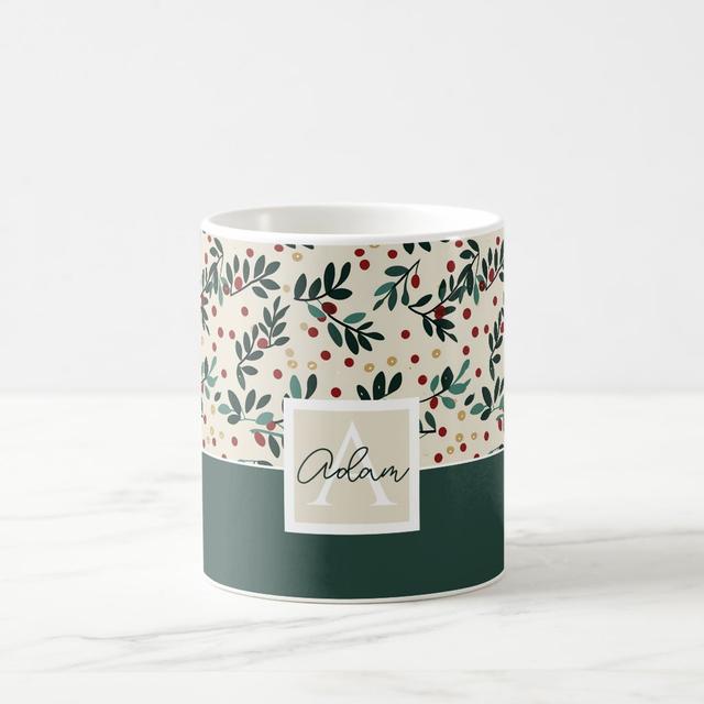 Festive Watercolor Christmas Pattern Coffee Mug