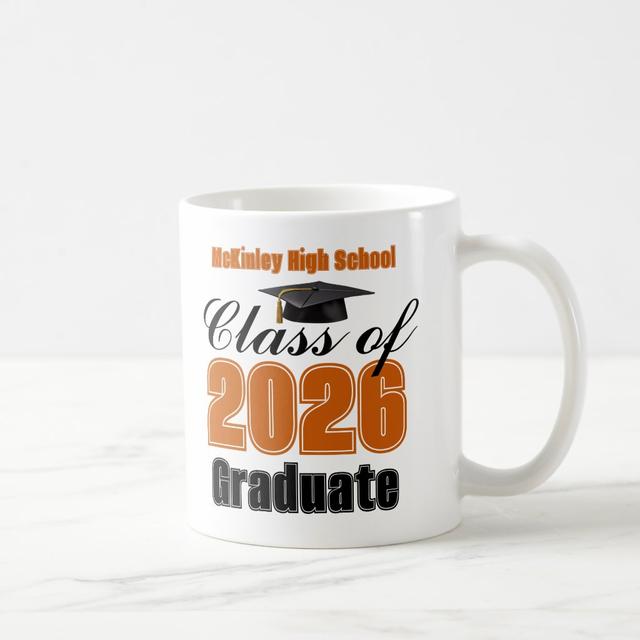 Orange Class of 2026 Graduation Keepsake Coffee Mug