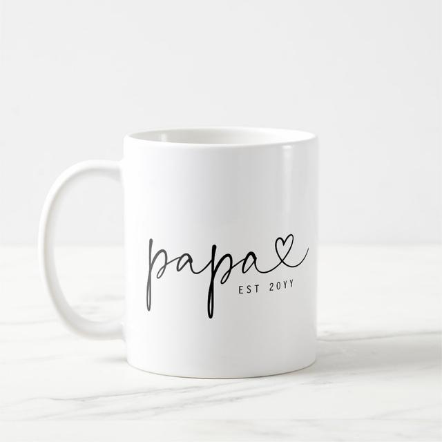 Papa Established | Dad Gift Simple Personalized Coffee Mug