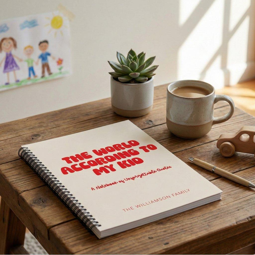Personalized Funny Kid Quote Parent Life Humor Red Notebook
